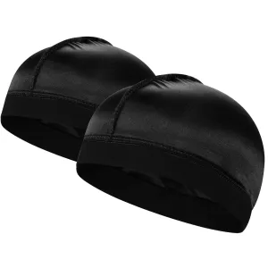 2PCS Silky Stocking Wave Cap for Men, Good Compression Over Durag ??Regular Style??