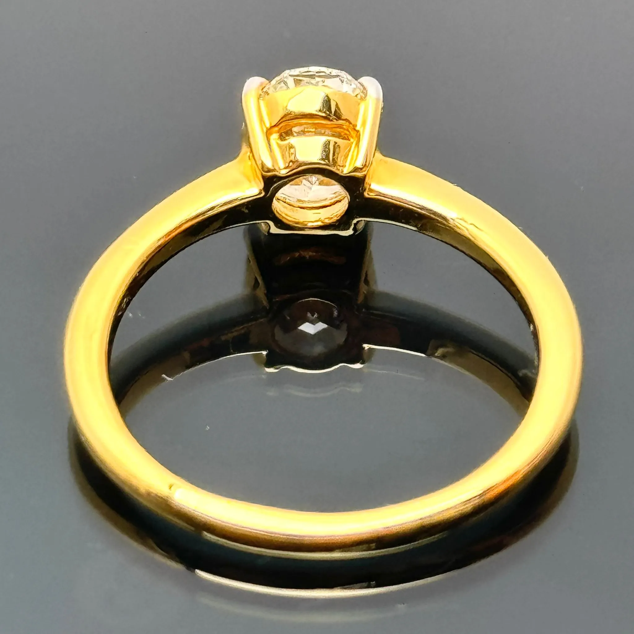 50% Off! 18K Yellow Gold Diamond1=1.09ct Ring