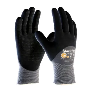 ATG 34-845/XXS Seamless Knit Nylon Glove with Nitrile Coated MicroFoam Grip on Palm, Fingers & Knuckles - Micro Dot Palm - Touchscreen Compatible