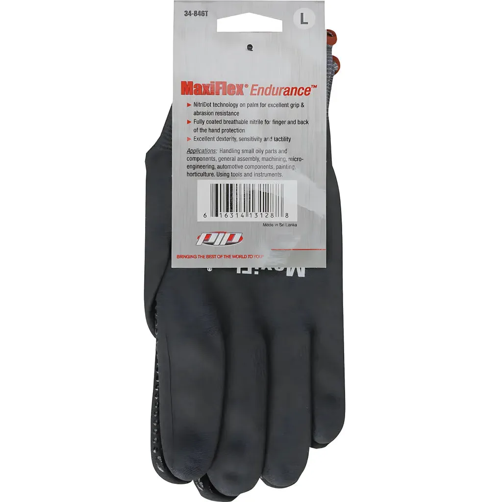 ATG 34-846T/M Seamless Knit Nylon Glove with Nitrile Coated MicroFoam Grip on Full Hand - Micro Dot Palm - Touchscreen Compatible