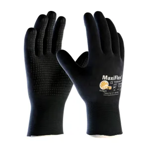 ATG 34-8745/XXL Seamless Knit Nylon / Elastane Glove with Nitrile Coated MicroFoam Grip on Full Hand - Micro Dot Palm - Touchscreen Compatible