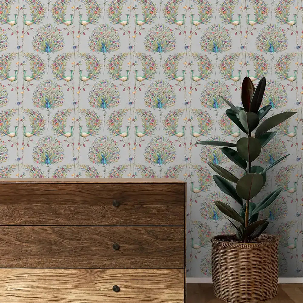 Barkha Wallpaper Roll for Rooms in Off white Color