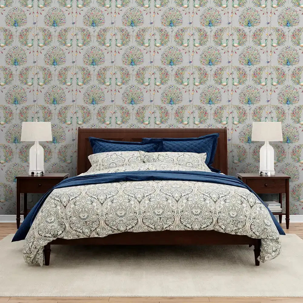 Barkha Wallpaper Roll for Rooms in Off white Color