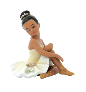 Black Ballerina Porcelain Figurine