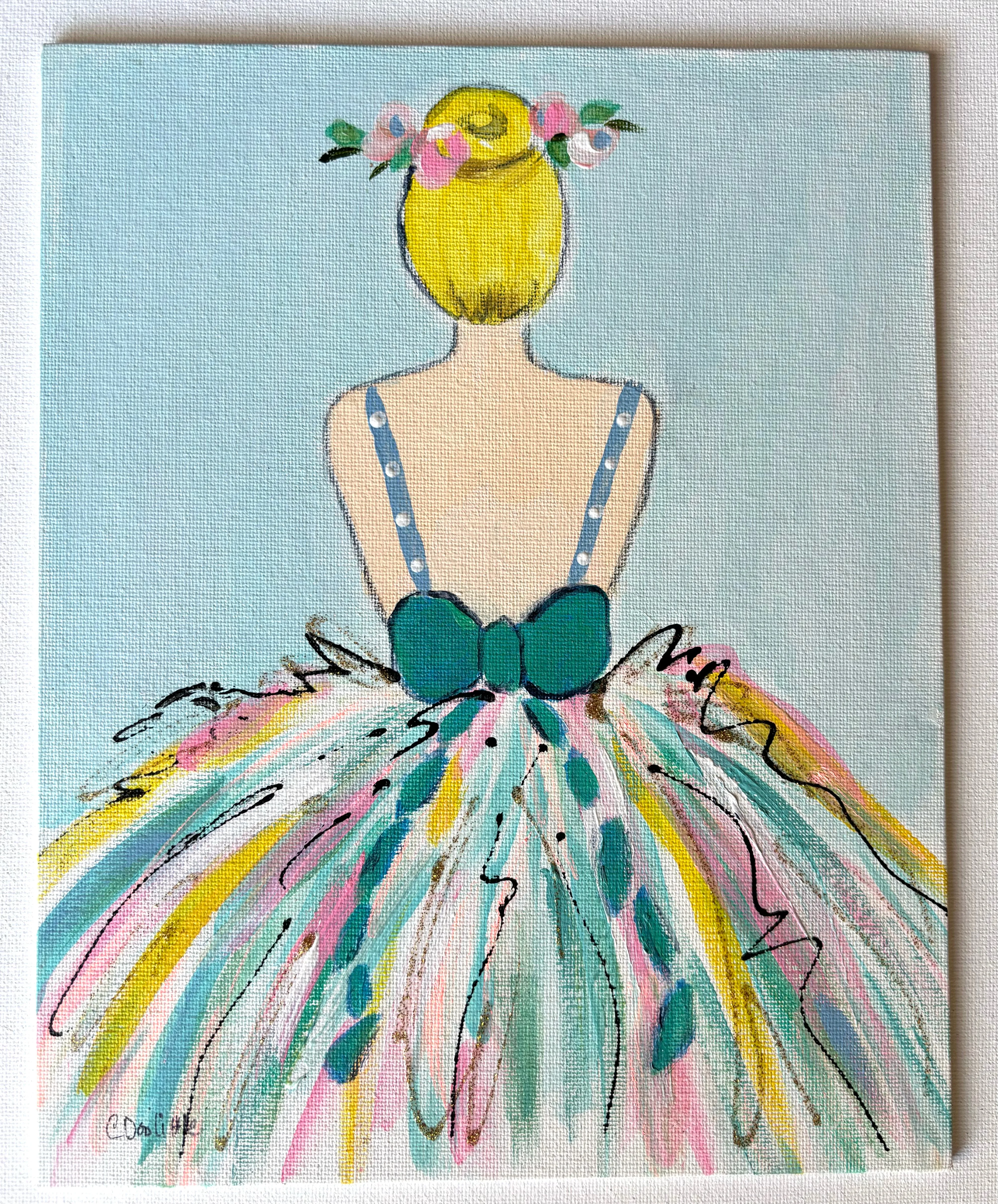 Blonde on Blue 8x10