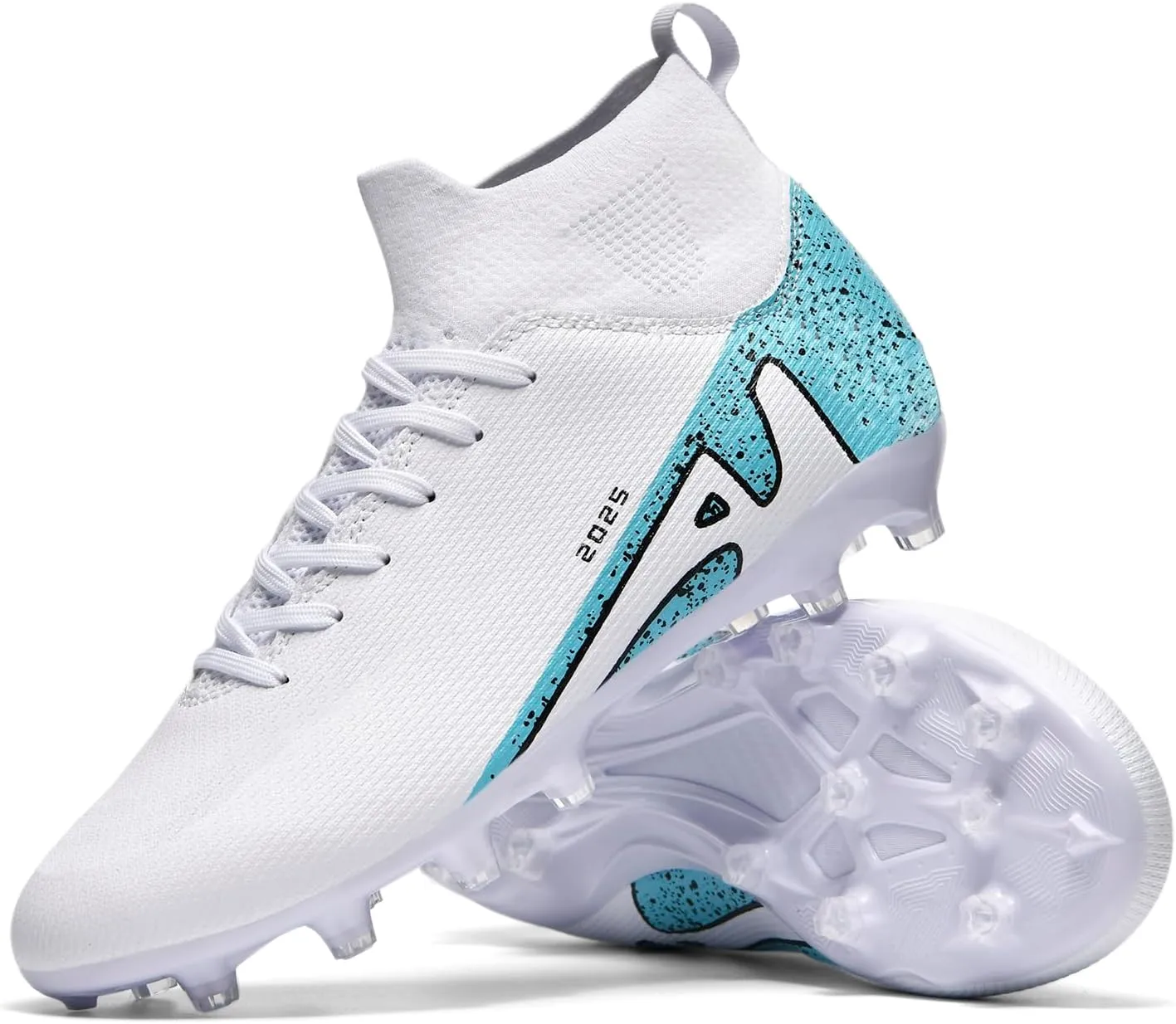 Boys' and Girls' Soccer Shoes TF Training Shoe Breathable, Anti Slip, Lightweight Sports Cleats for Boys and Girls' Football Suitable for Artificial Grass