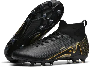 Boys' and Girls' Soccer Shoes TF Training Shoe Breathable, Anti Slip, Lightweight Sports Cleats for Boys and Girls' Football Suitable for Artificial Grass