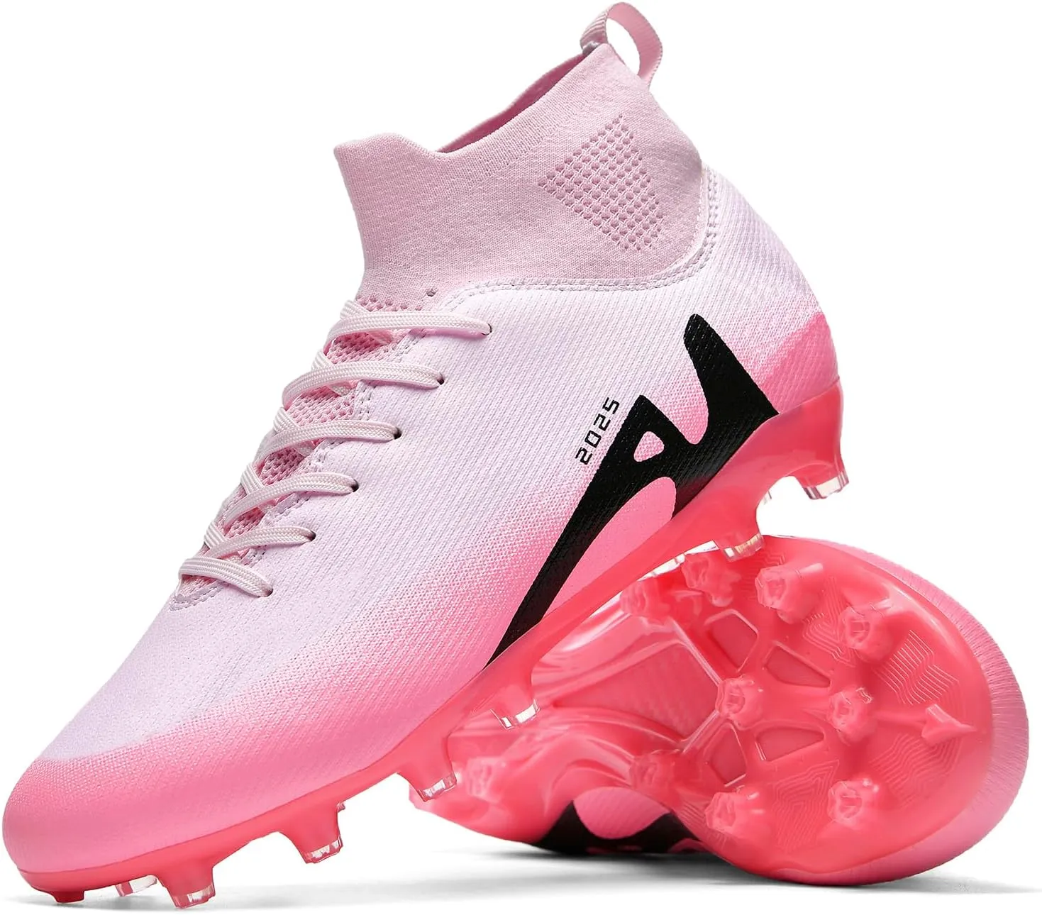 Boys' and Girls' Soccer Shoes TF Training Shoe Breathable, Anti Slip, Lightweight Sports Cleats for Boys and Girls' Football Suitable for Artificial Grass