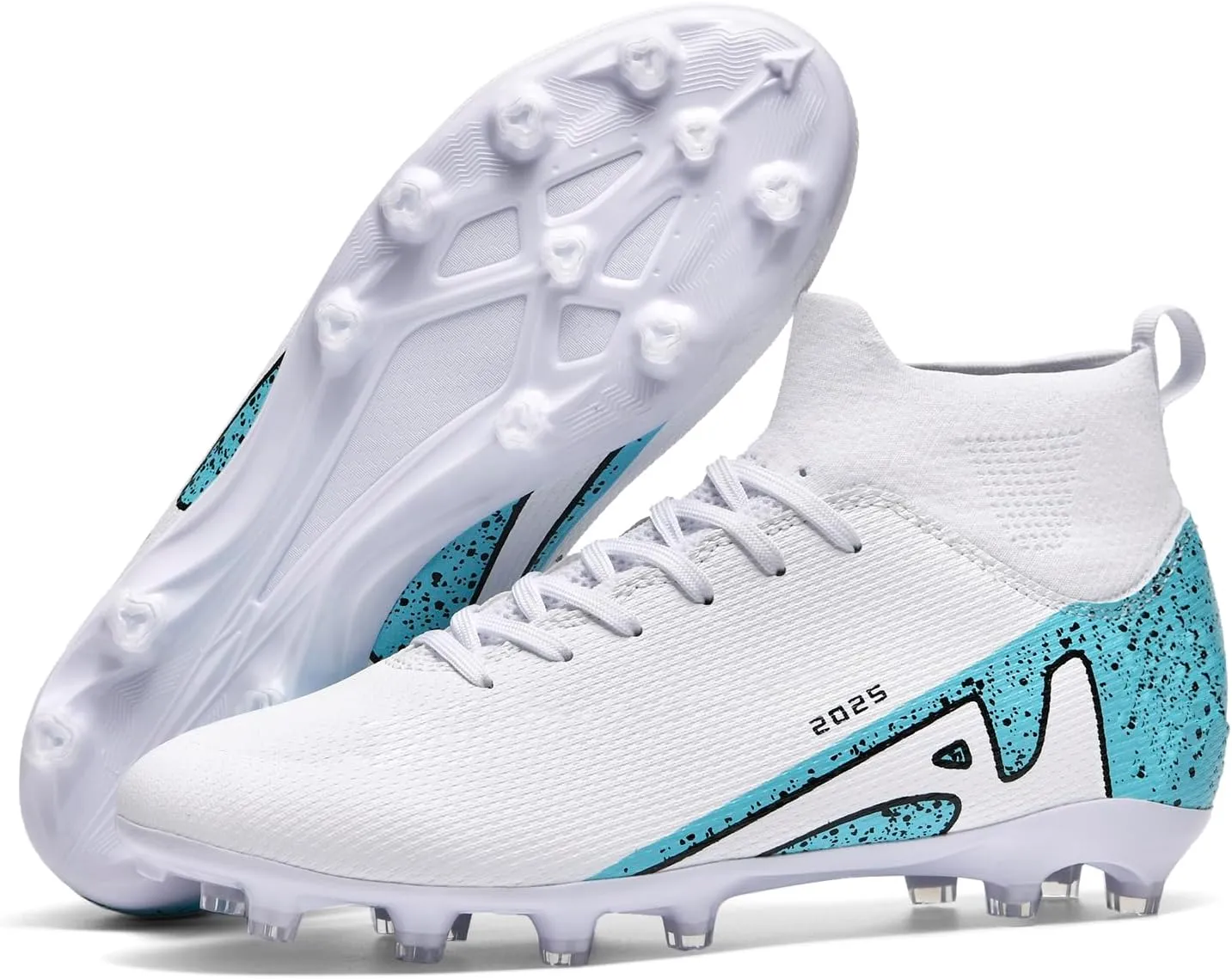 Boys' and Girls' Soccer Shoes TF Training Shoe Breathable, Anti Slip, Lightweight Sports Cleats for Boys and Girls' Football Suitable for Artificial Grass