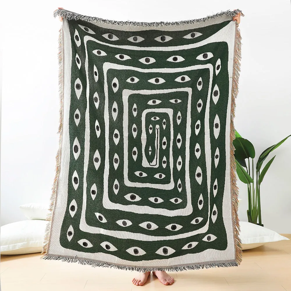 Casual Woven Throw Blanket Snake Decorative Wall Tapestry