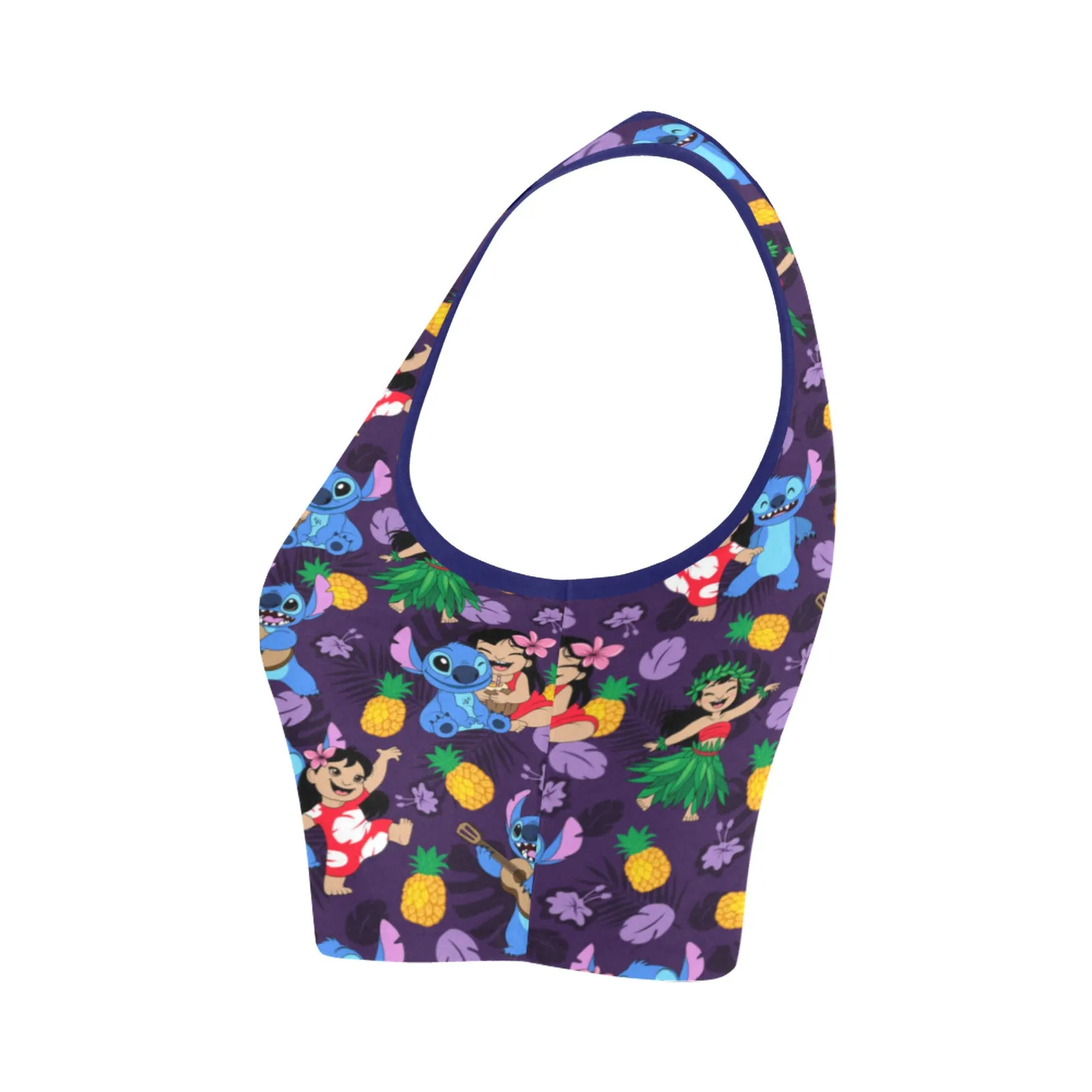Disney Lilo And Stitch Island Friends Women's Athletic Crop Top
