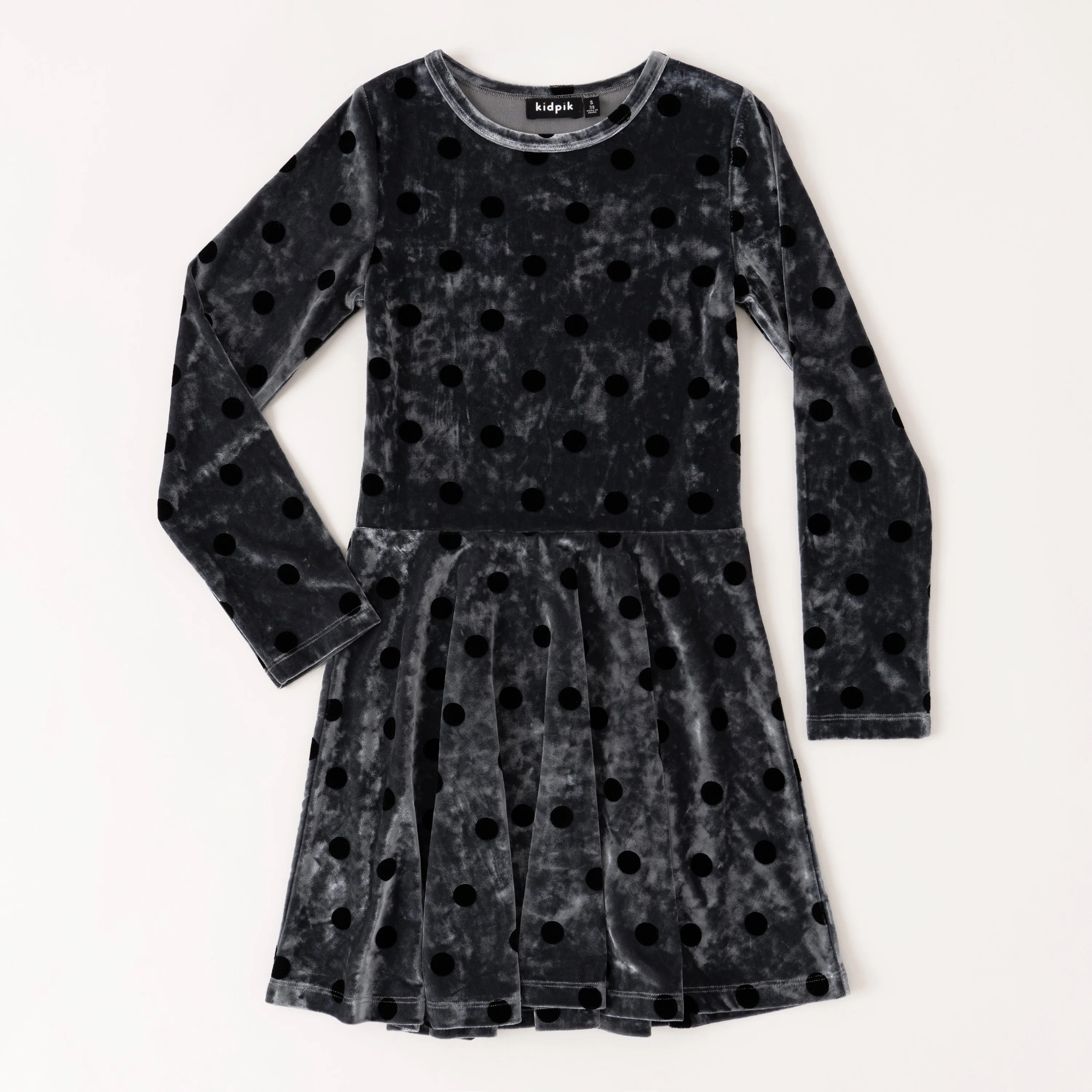 Dot Velour Dress