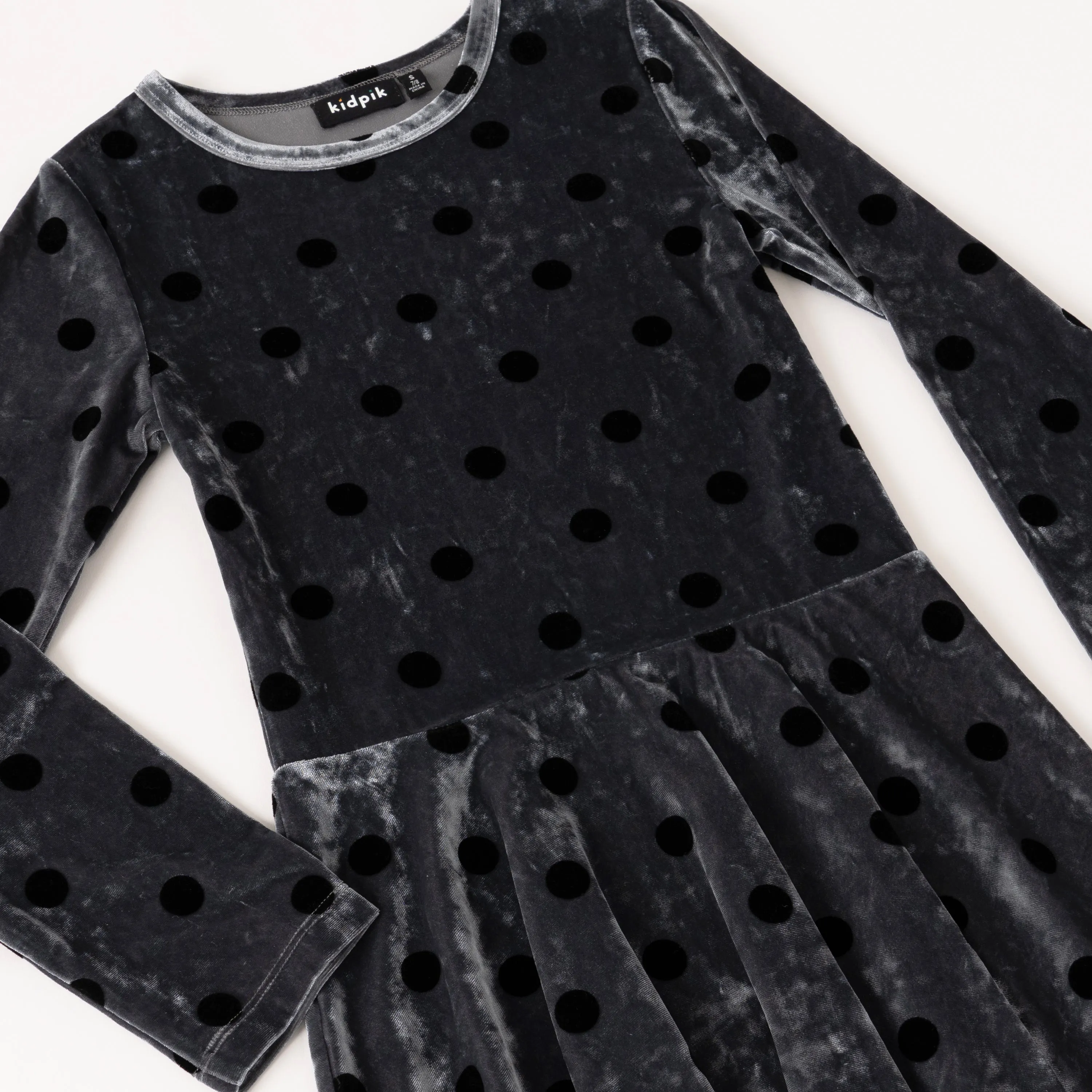 Dot Velour Dress