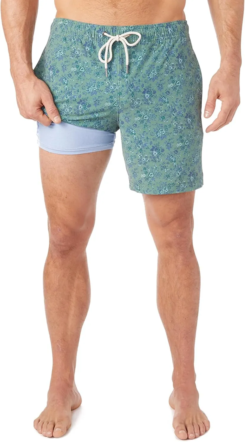 Fair Harbor The Bayberry Trunk ?C?C Men's Swim Suits with Liner, 7-inch Inseam ?C?C Anti-Chafe Classic fit Swim Trunks