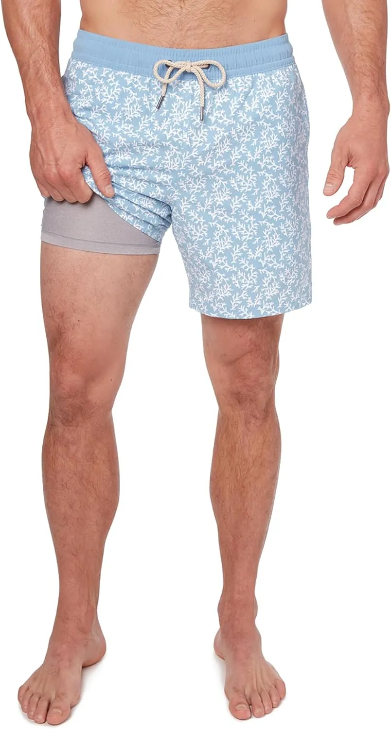 Fair Harbor The Bayberry Trunk ?C?C Men's Swim Suits with Liner, 7-inch Inseam ?C?C Anti-Chafe Classic fit Swim Trunks