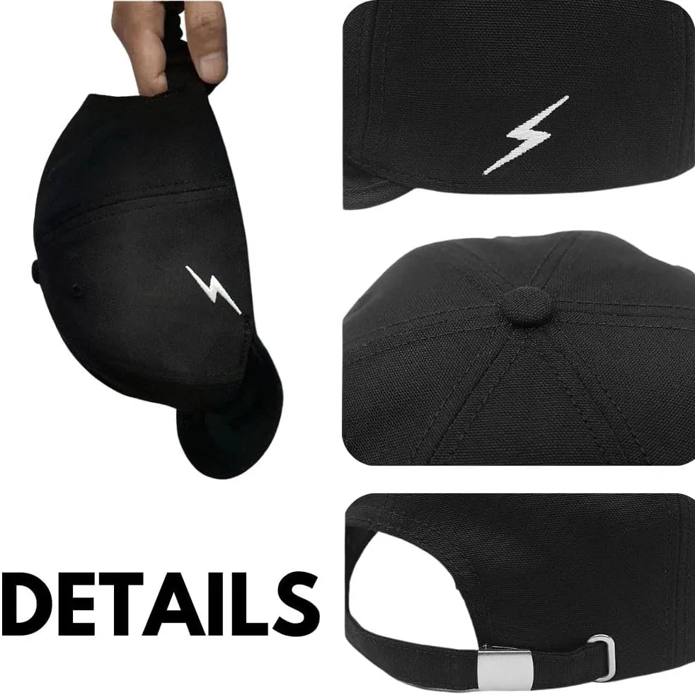 FASHIXD XXL Up-Turn Short Brim Baseball Cap for Men Short Bill Trucker Hat Casual Peaked Cap