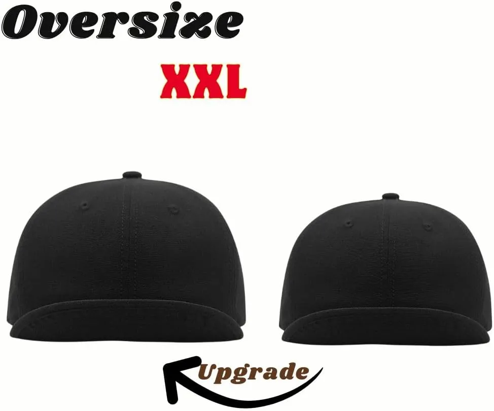 FASHIXD XXL Up-Turn Short Brim Baseball Cap for Men Short Bill Trucker Hat Casual Peaked Cap