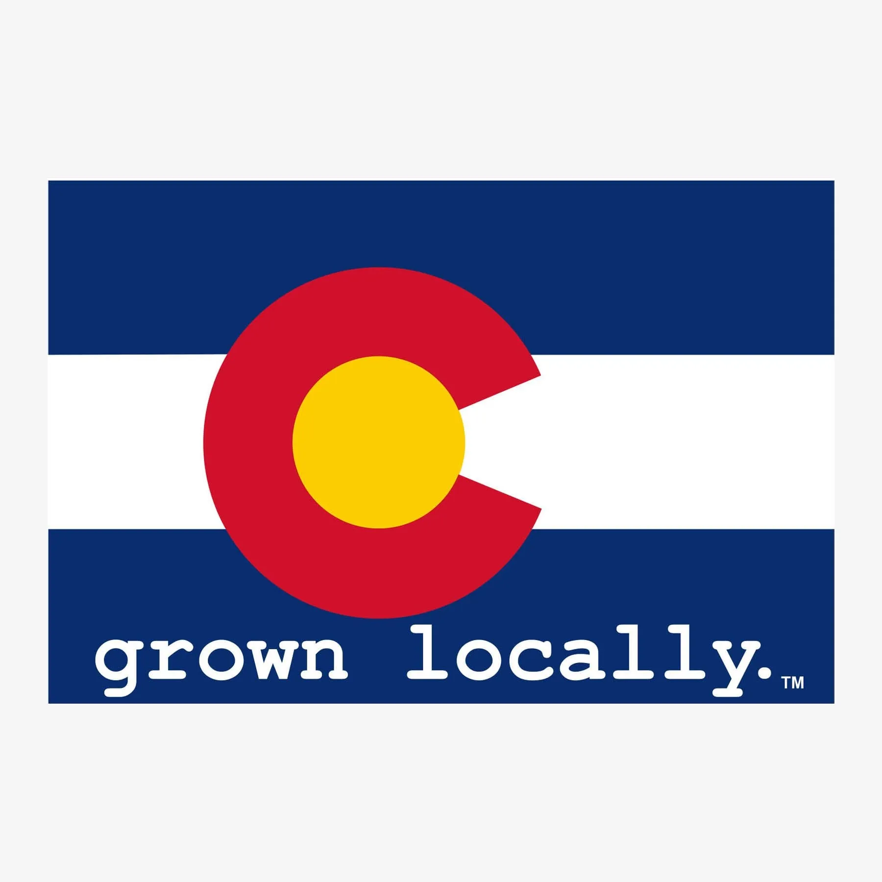Grown Locally Colorado Flag Sticker