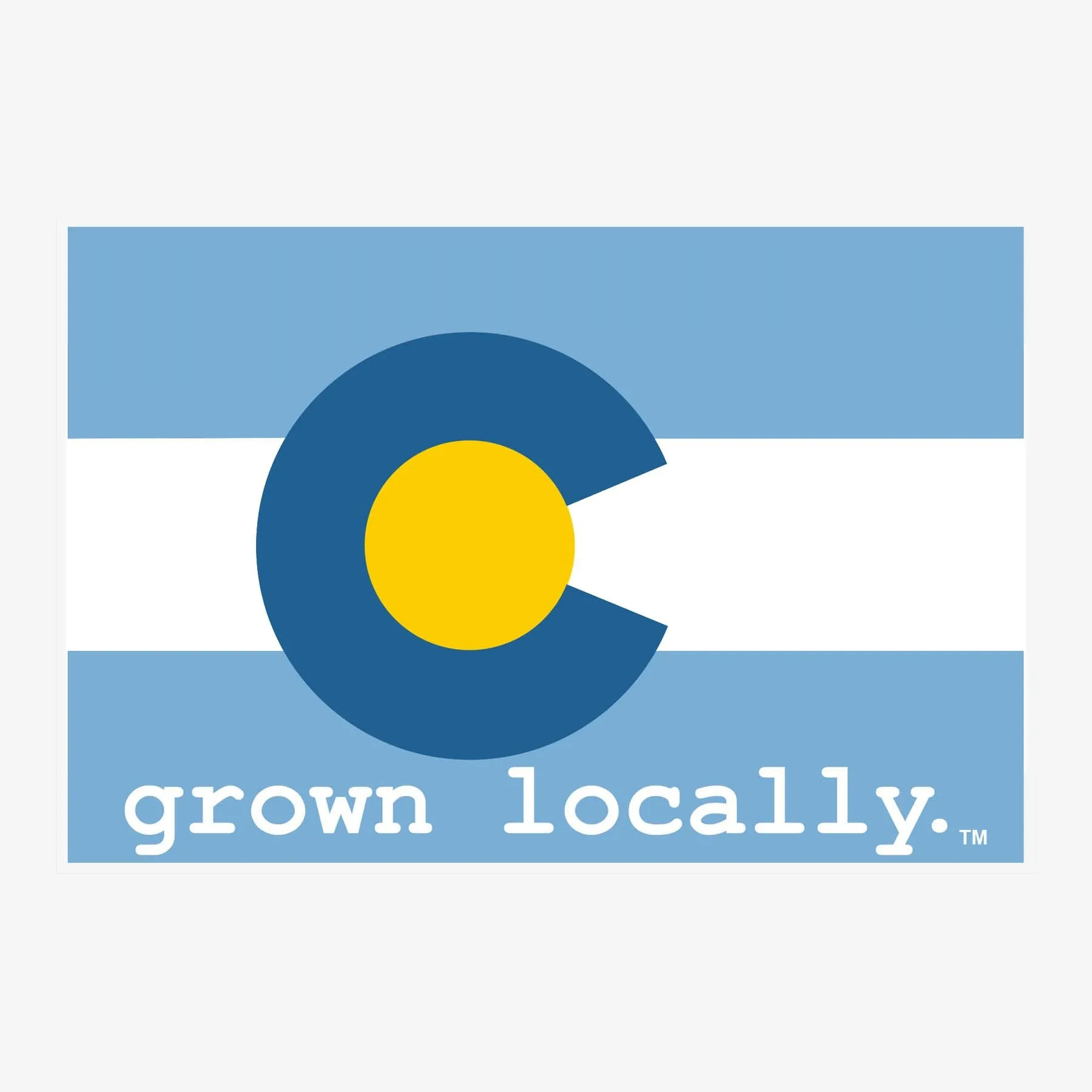Grown Locally Colorado Flag Sticker