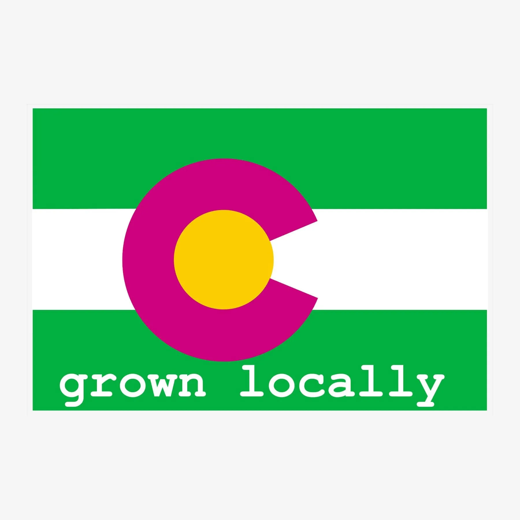 Grown Locally Colorado Flag Sticker