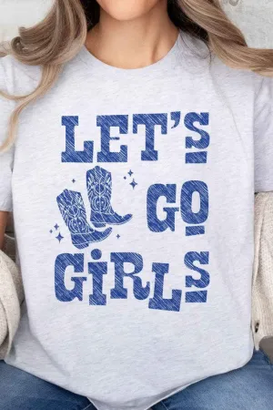 LETS GO GIRLS WESTERN BOOTS OVERSIZED GRAPHIC TEE