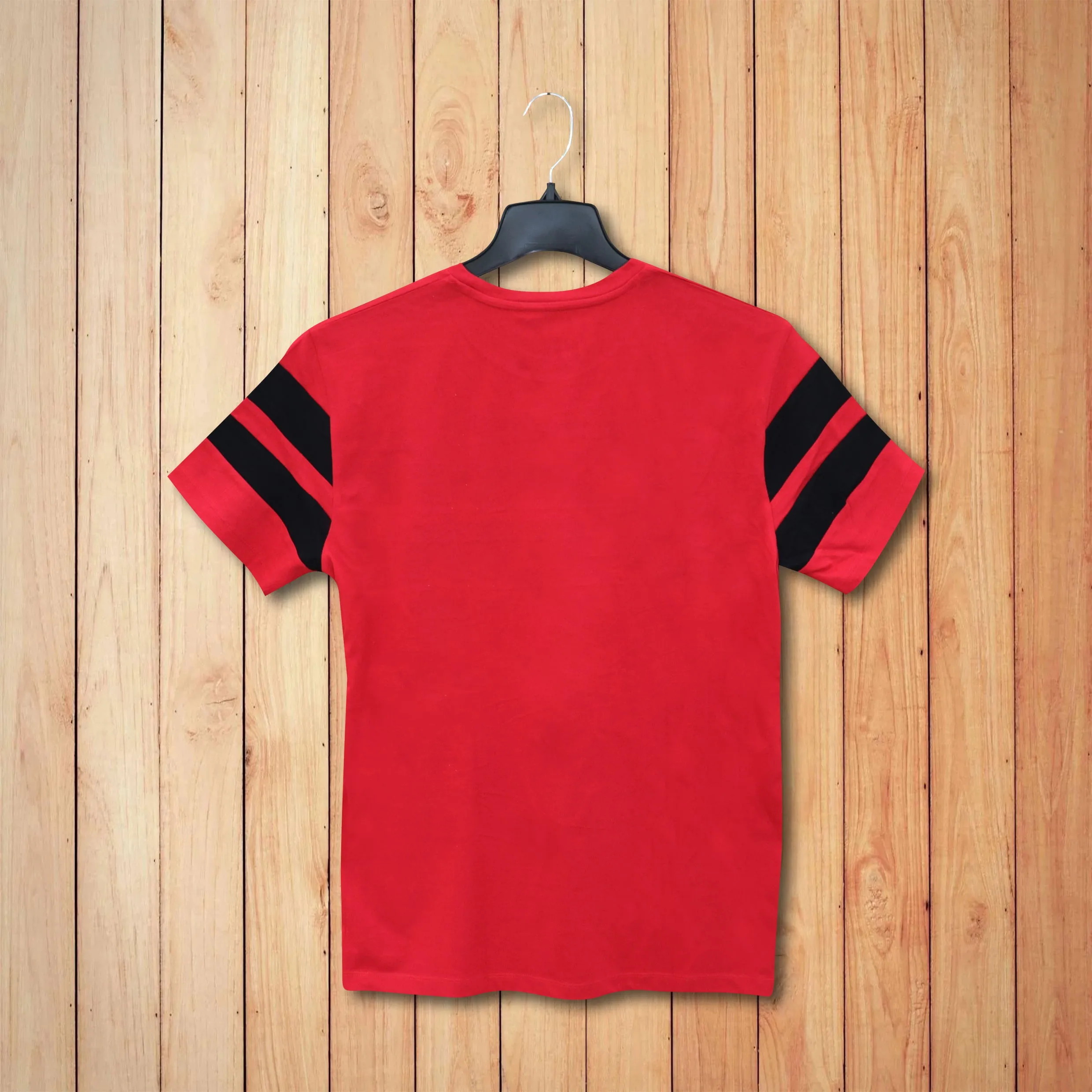 Men Printed, Broad Stripes & Color Blocked Round Neck Regular Fit Casual Tshirt Combo Pack of 3 (Olive, Red, Red)