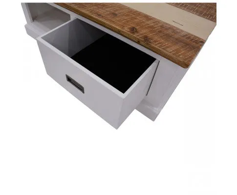 Orville Coffee Table 120cm 1 Drawer Solid Acacia Timber Wood - Multi Color
