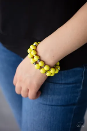 Paparazzi Bubble Blast Off Bracelet Yellow