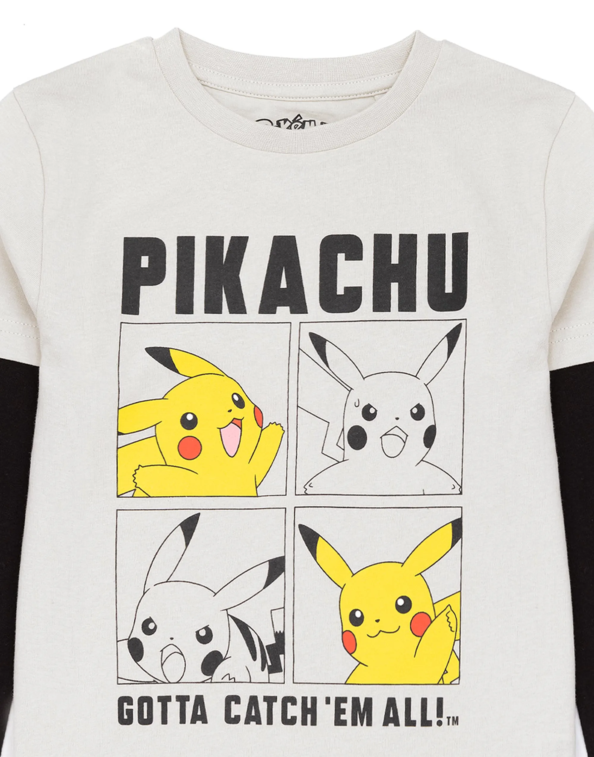 Pokemon Pikachu Boy's Skater Long Sleeve Top