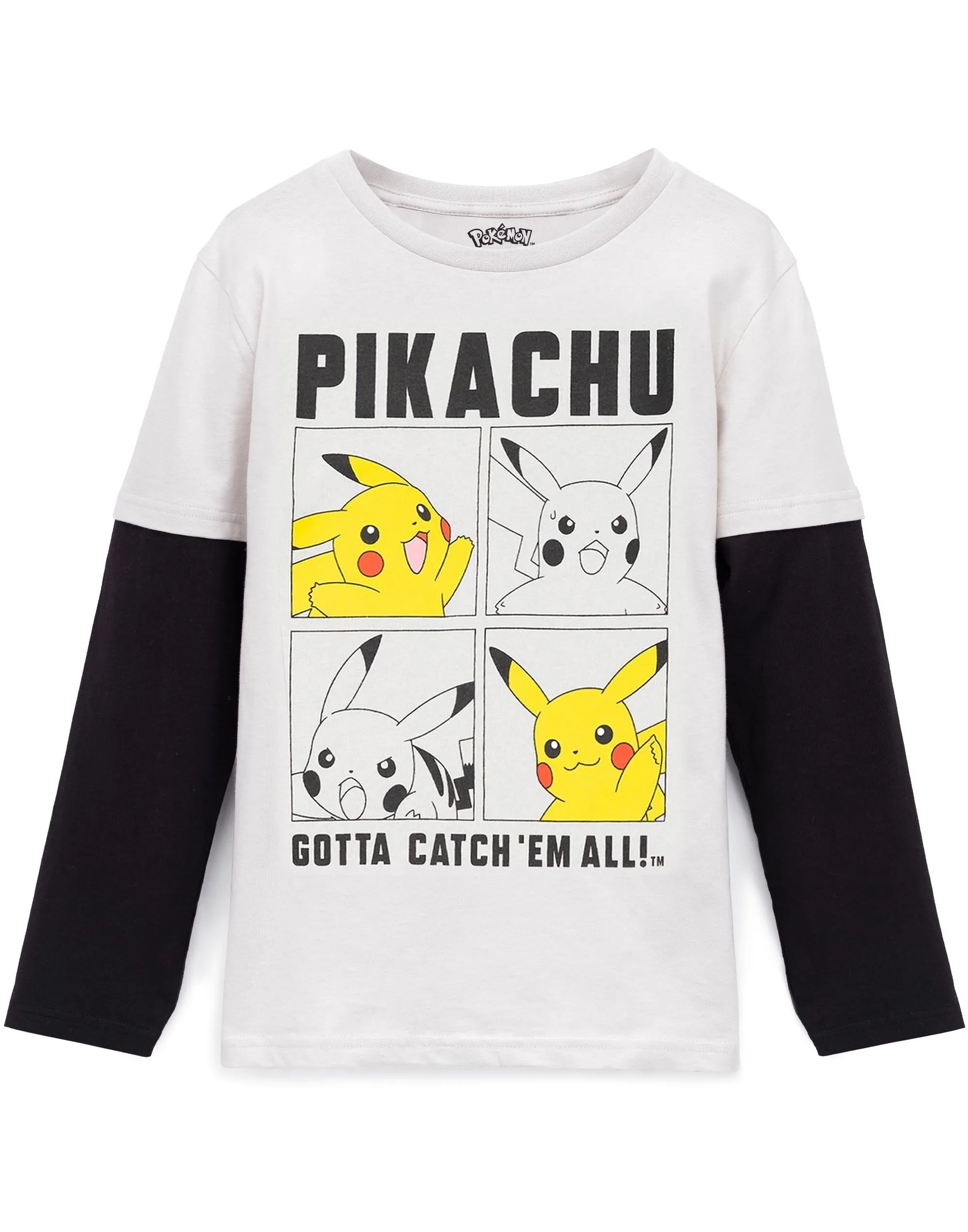 Pokemon Pikachu Boy's Skater Long Sleeve Top