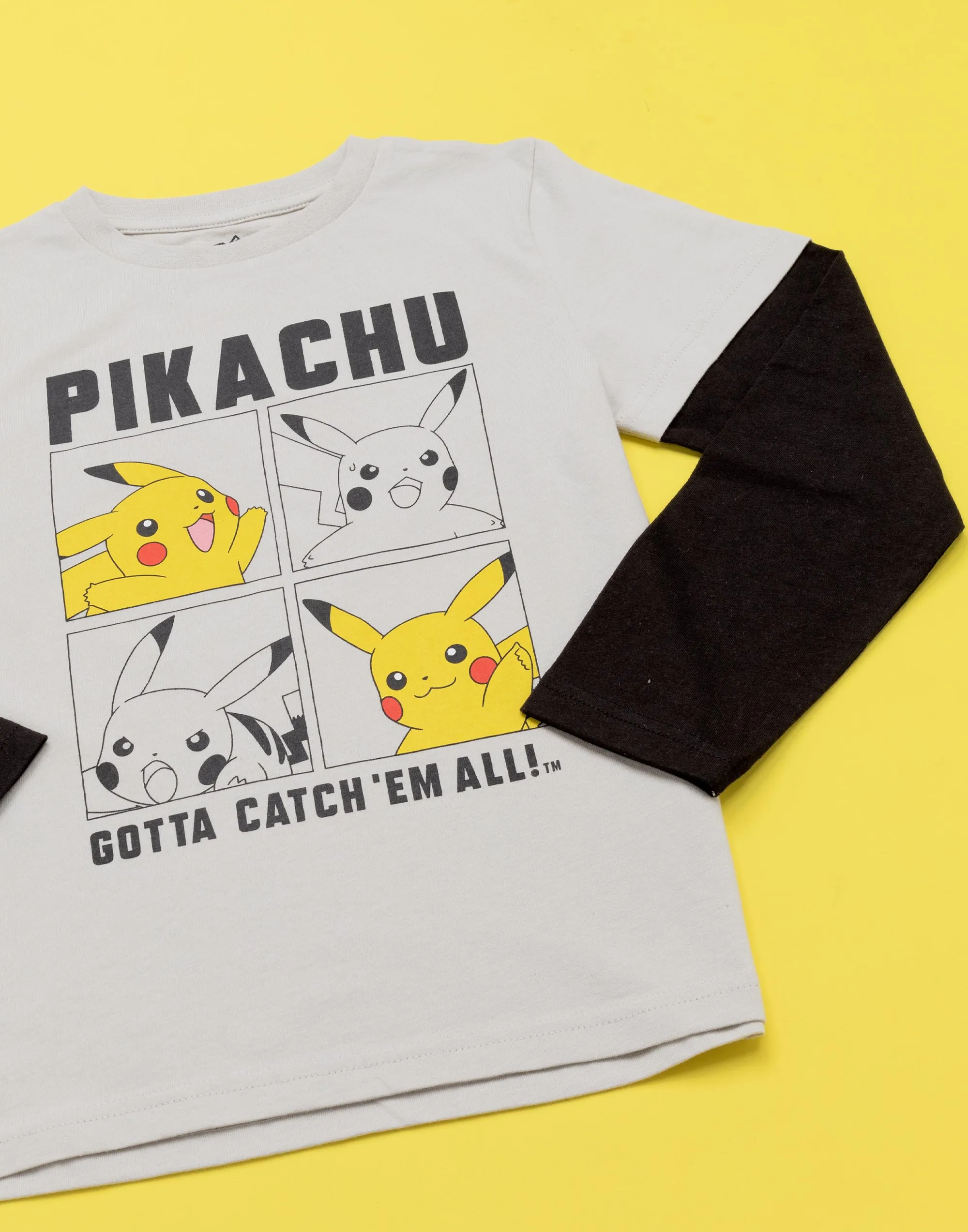 Pokemon Pikachu Boy's Skater Long Sleeve Top
