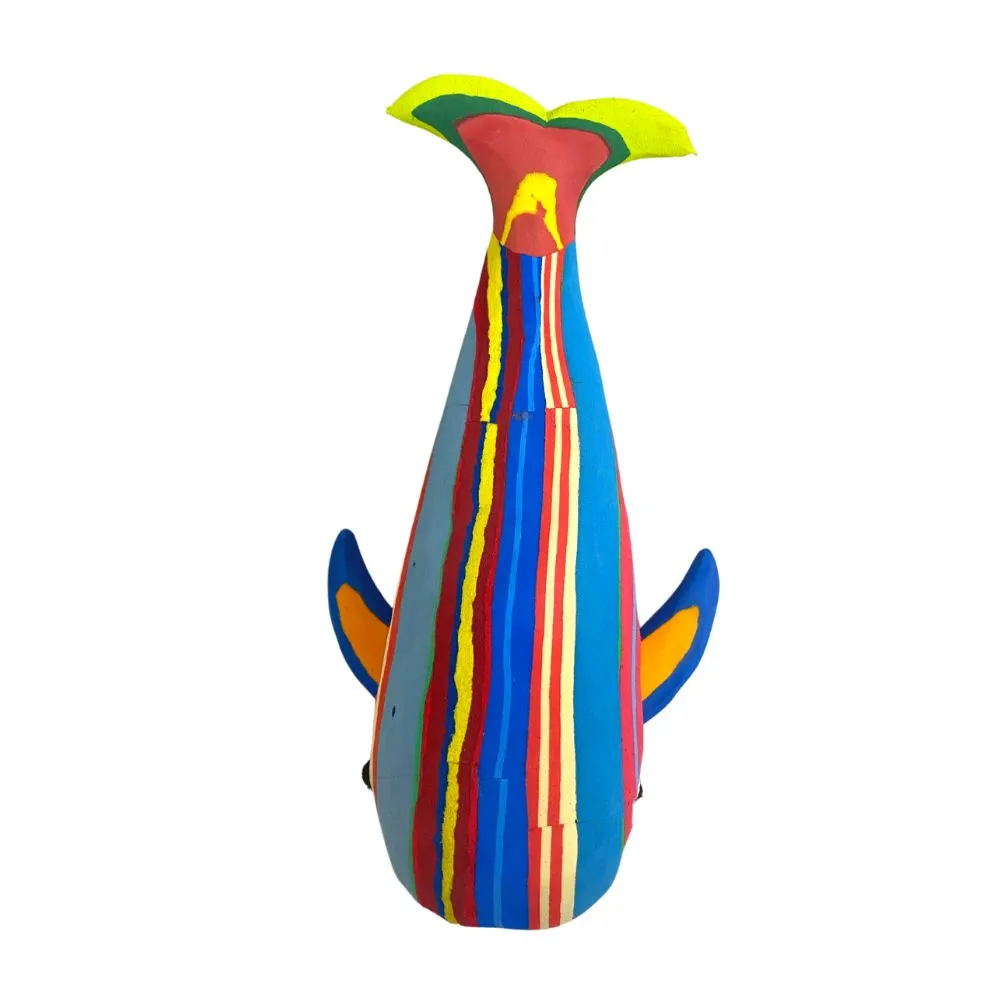 Small Recycled Flip Flop Whale Figurine
