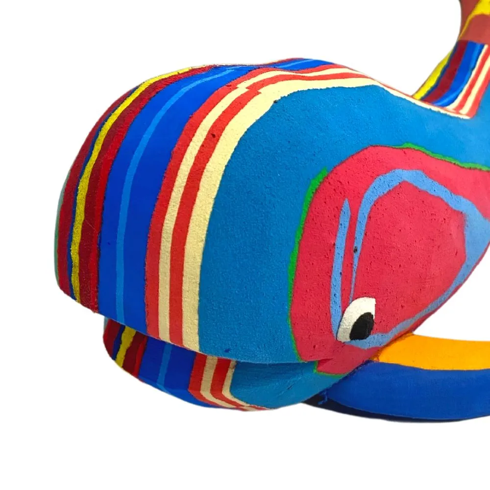 Small Recycled Flip Flop Whale Figurine