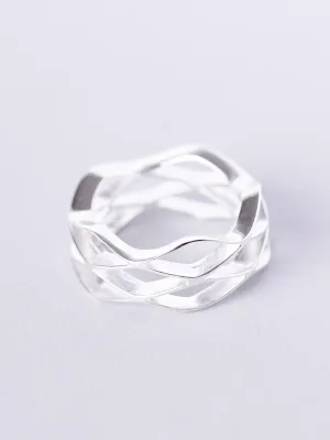 Sterling Silver Criss Cross Ring