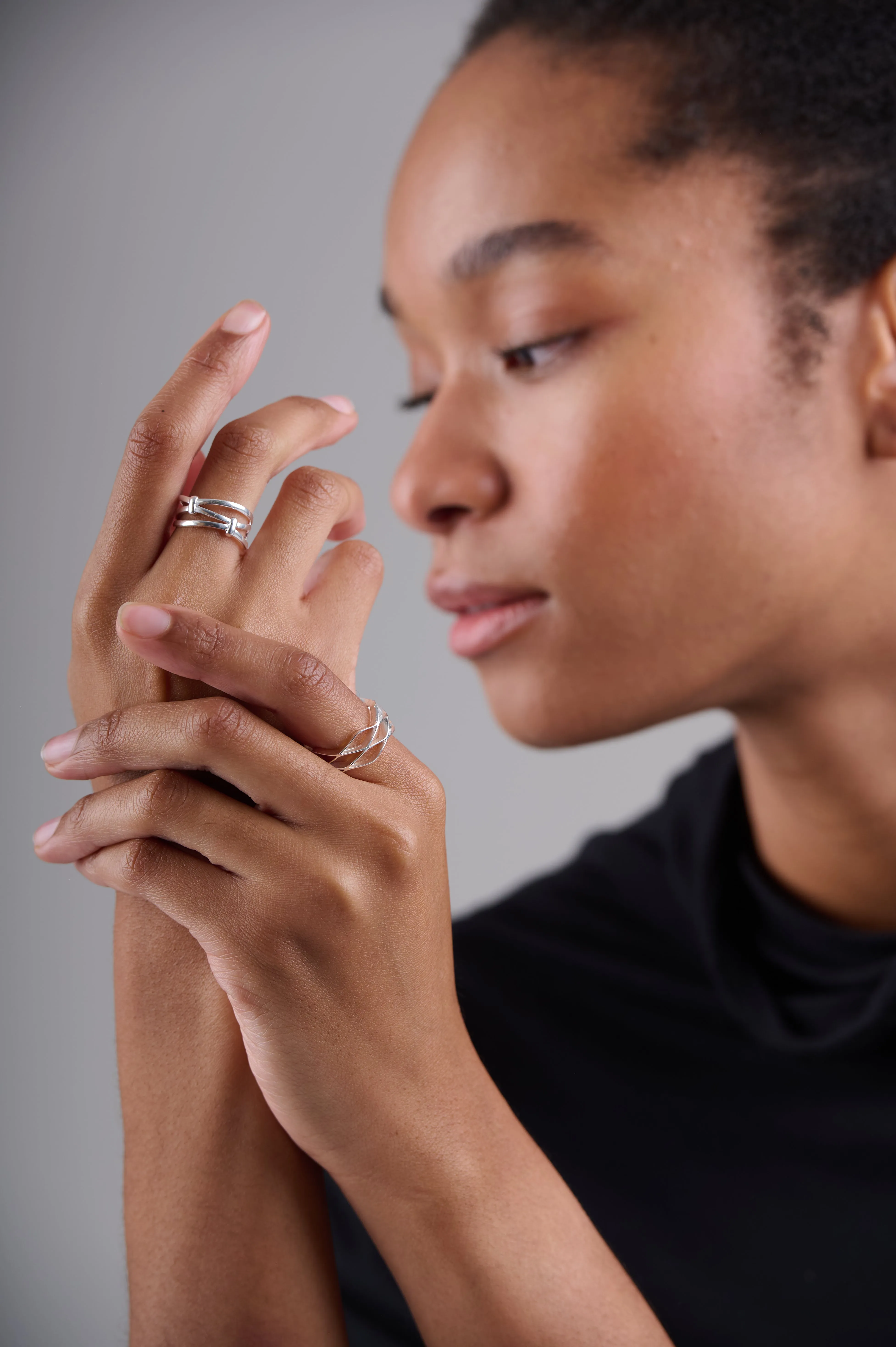 Sterling Silver Criss Cross Ring