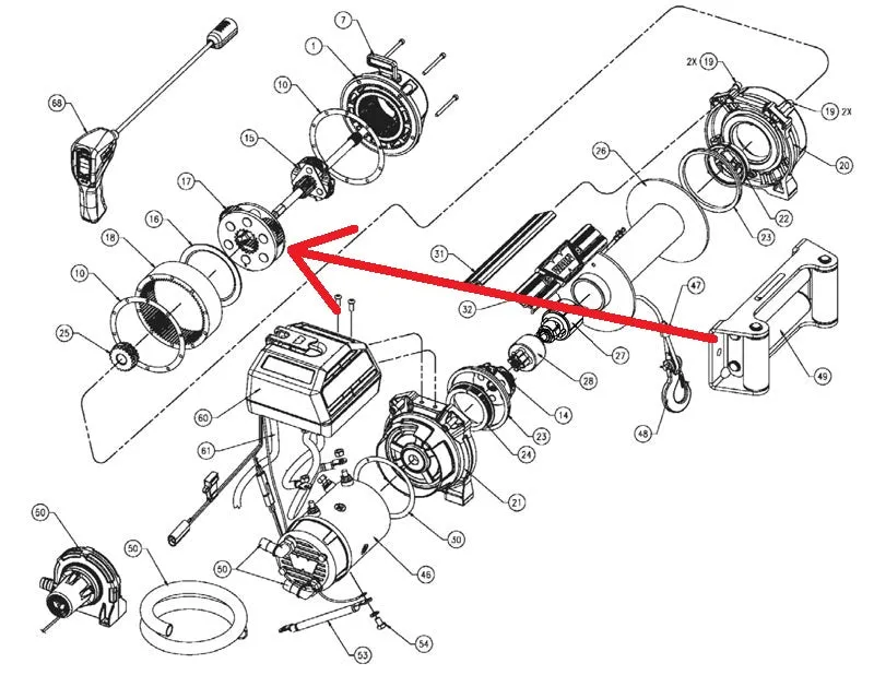 WARN 78846 Stage 3 Carrier Gear Assembly for Endurance 12.0 Truck/SUV Winch