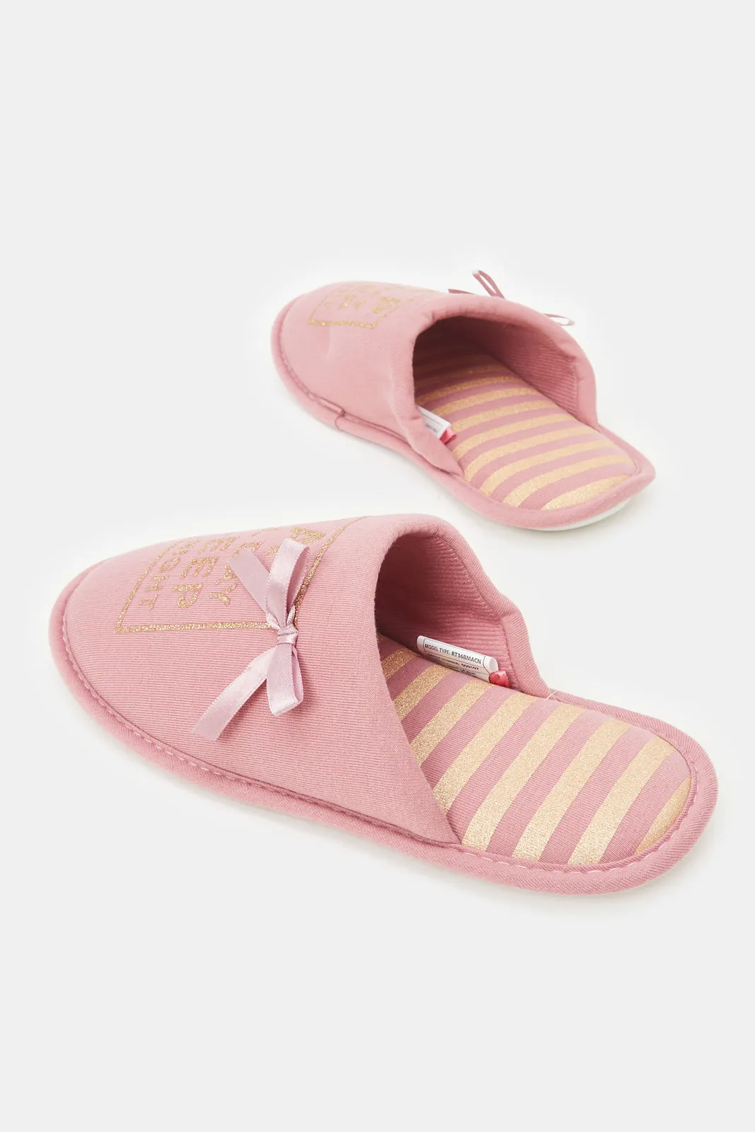 Women Pink Close Toe Slipper