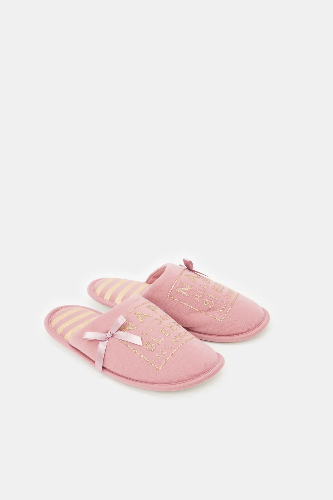 Women Pink Close Toe Slipper